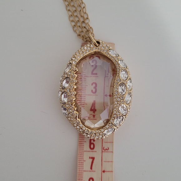Swarovski Gold Necklace with Silver Crystal Pendant - Picture 7 of 8